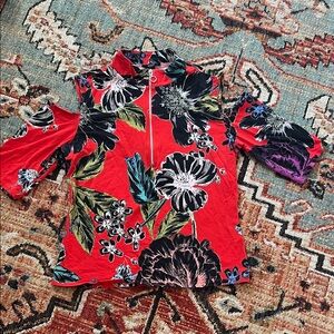 Guess Multicolor Floral Blouse